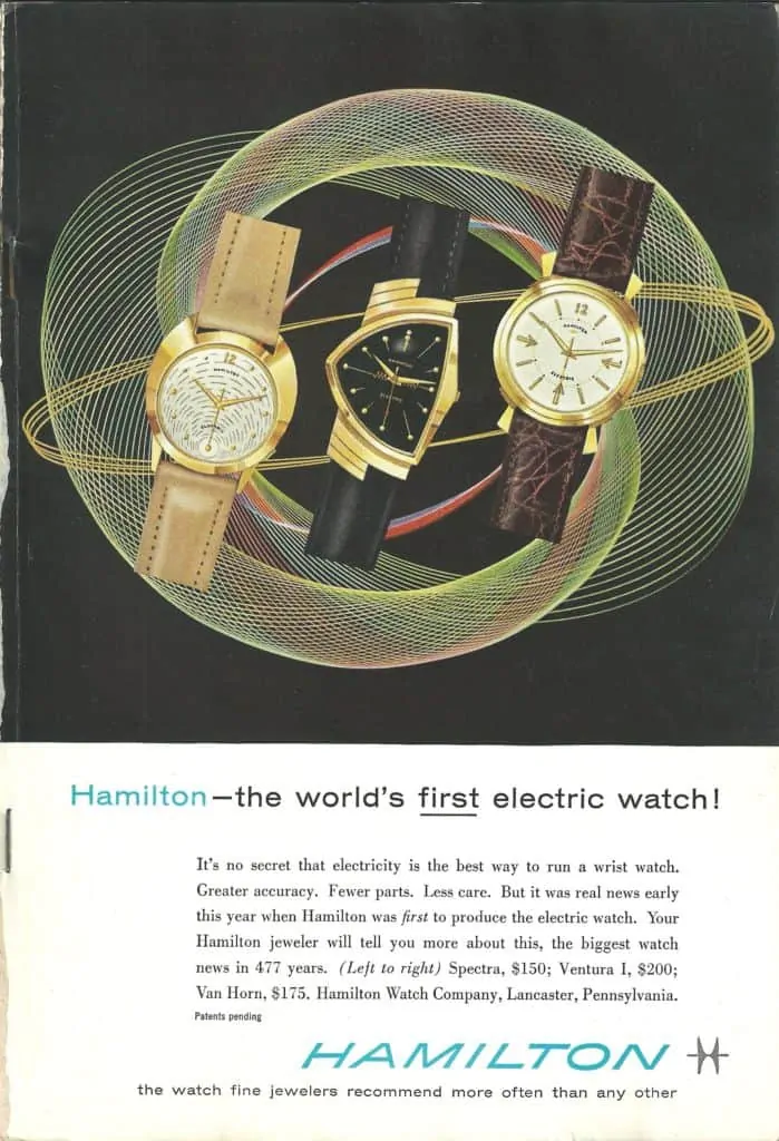 1957 Hamilton Vintage Print ads