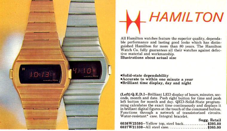 1974 Hamilton Vintage Print ads