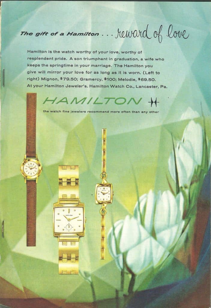 1959 Hamilton Vintage Print ads
