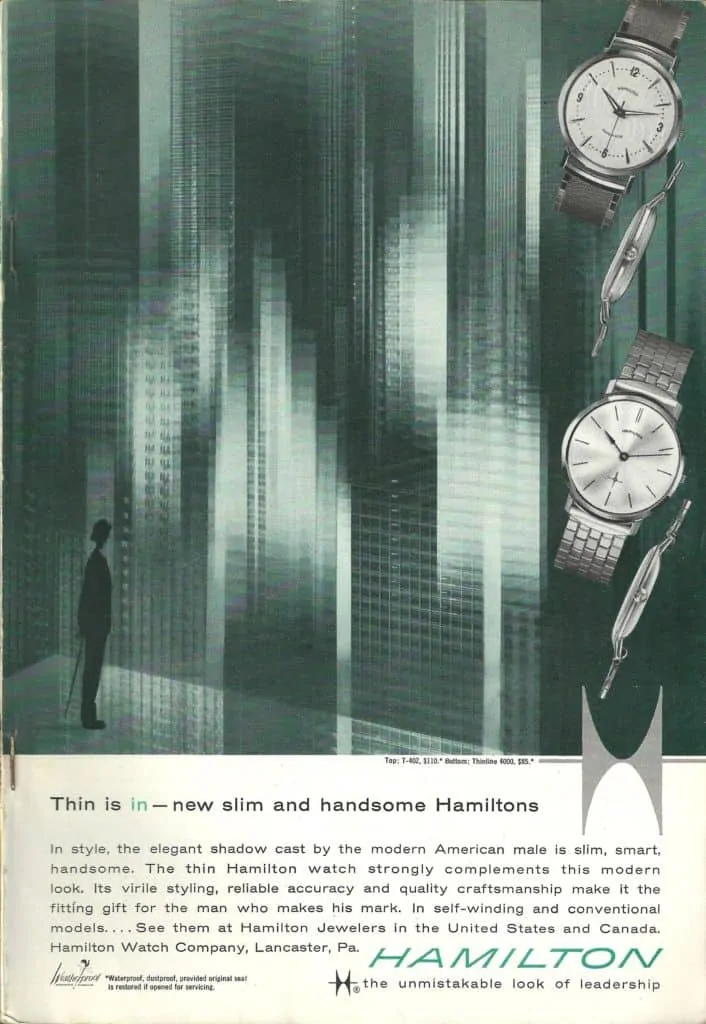 1960 Hamilton Vintage Print ads