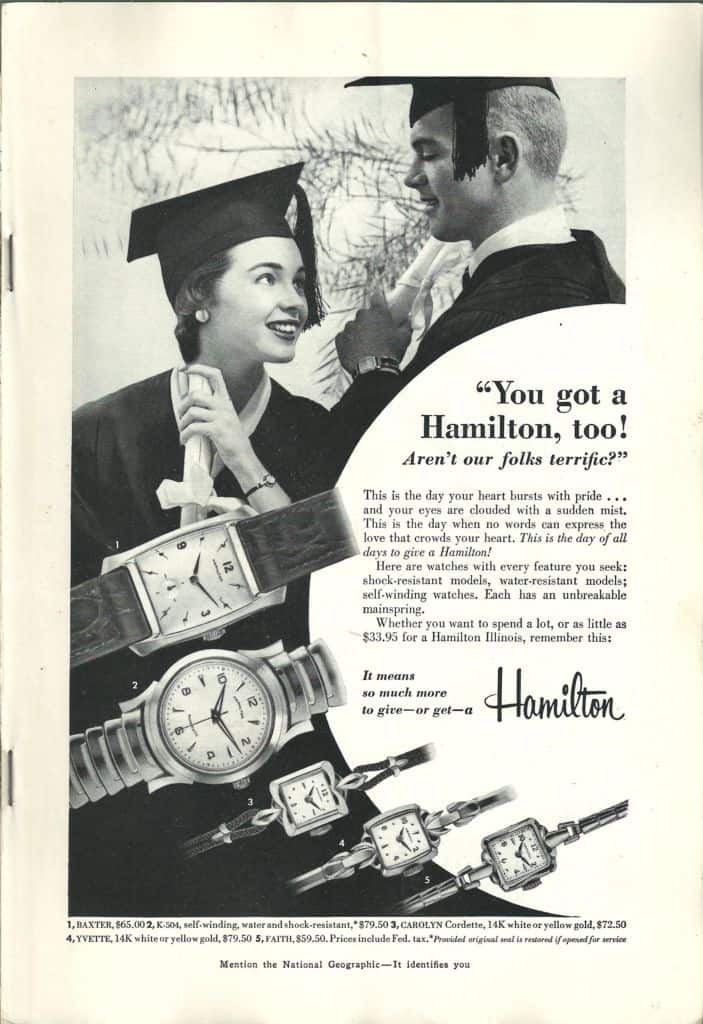 1955 Hamilton Vintage Print ads