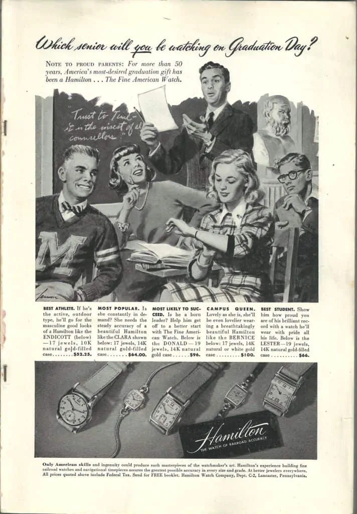 1947 hamilton vintage advertisement