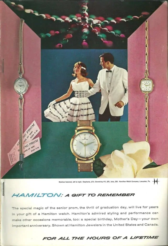 1961 Hamilton Vintage Print ads