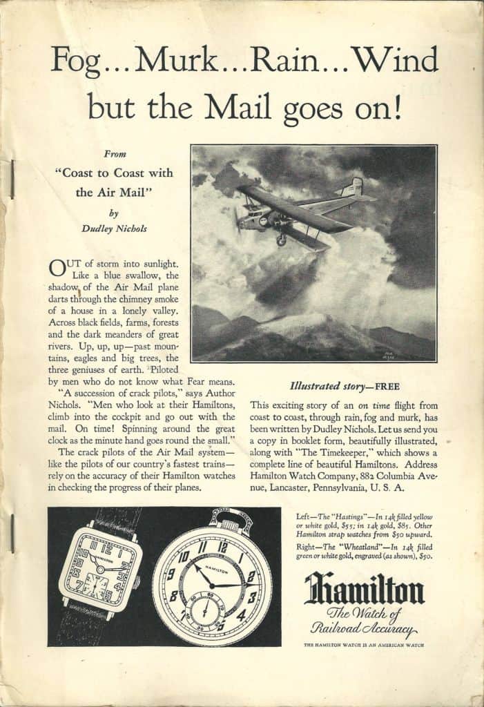 1929 Hamilton Vintage Print ads