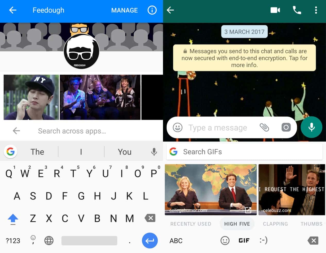 giphy integration with facebook and whatsapp