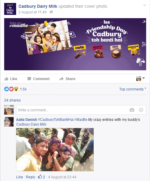 Cadbury india happy friendship day campaign