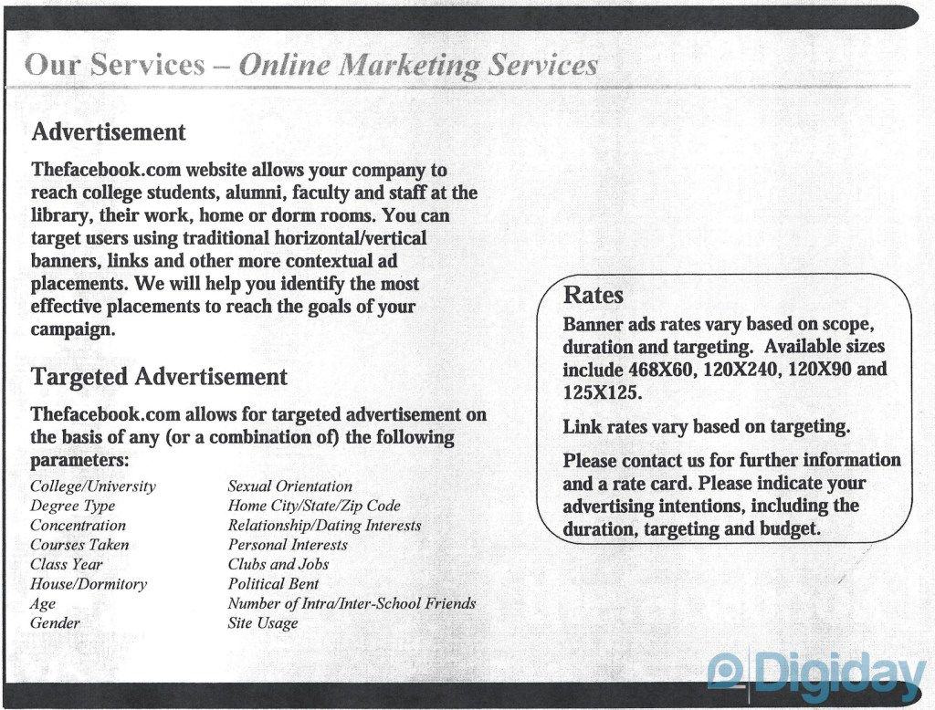 Facebook business model investors pitch deck