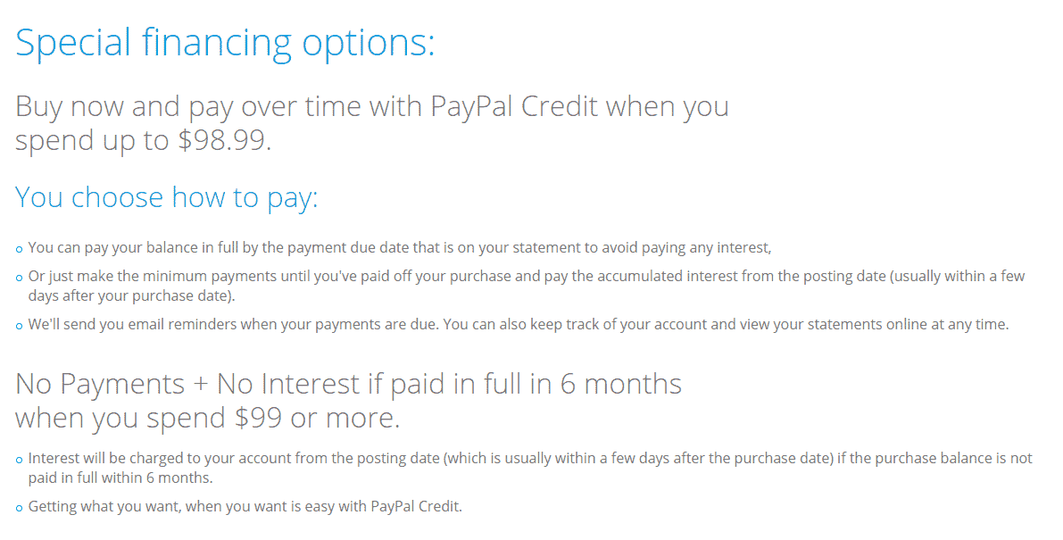 paypal credit