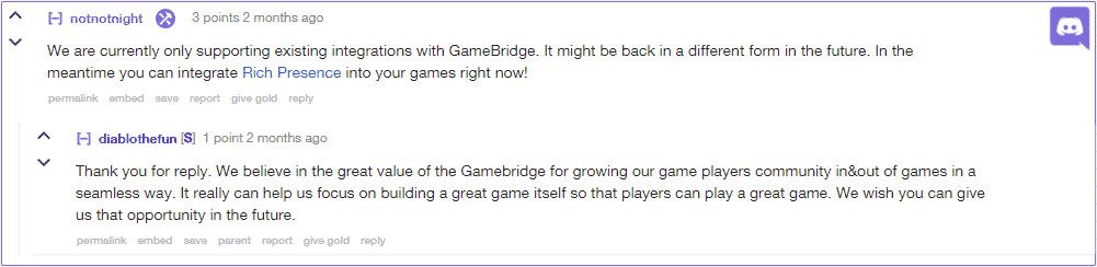discord gamebridge business model