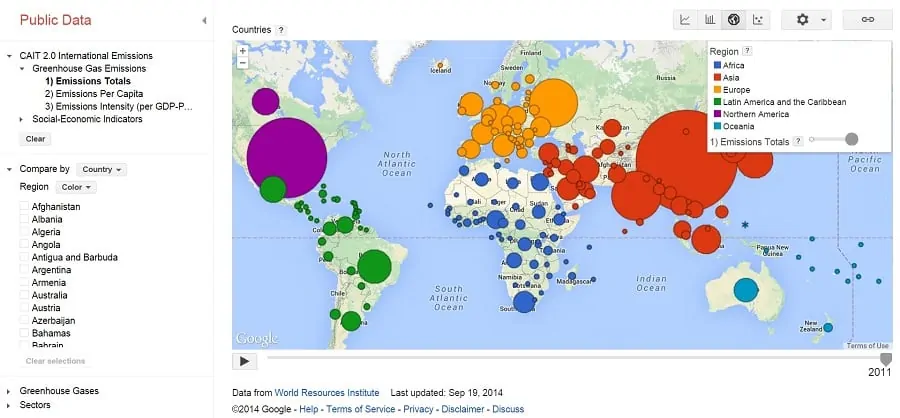 google public data explorer