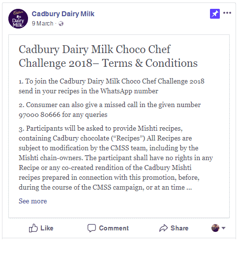 cadbury choco chef challenge