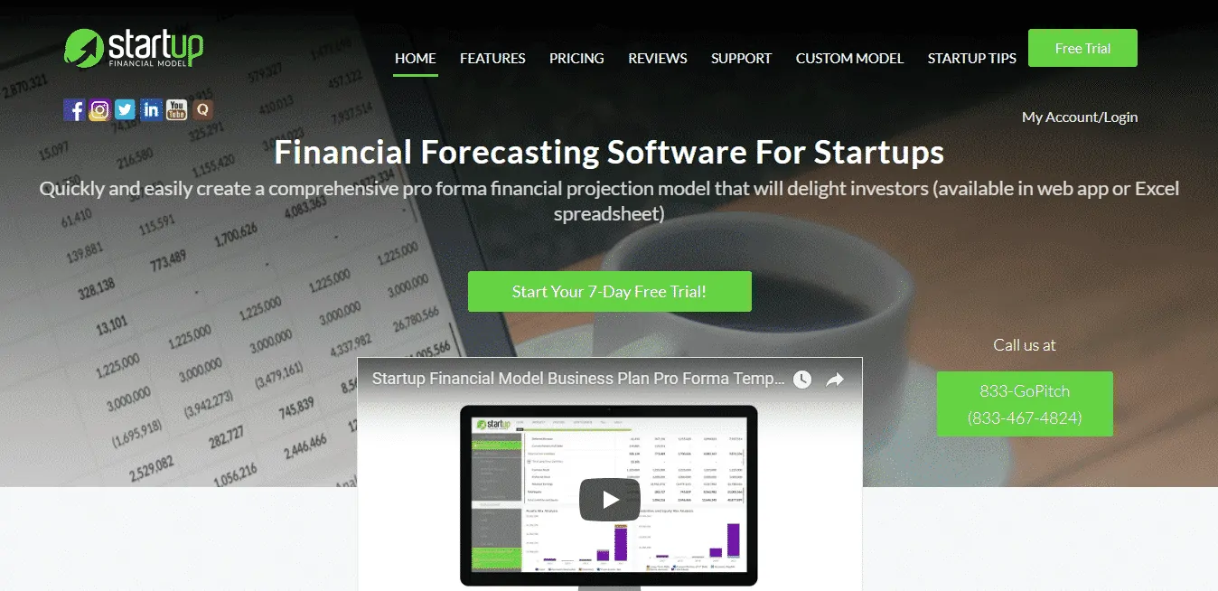 startup financial model