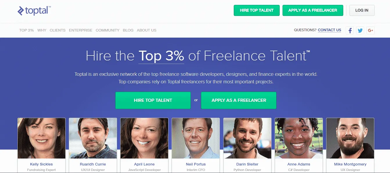 toptal best freelance marketplace