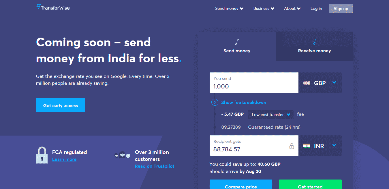 transferwise payment transfer