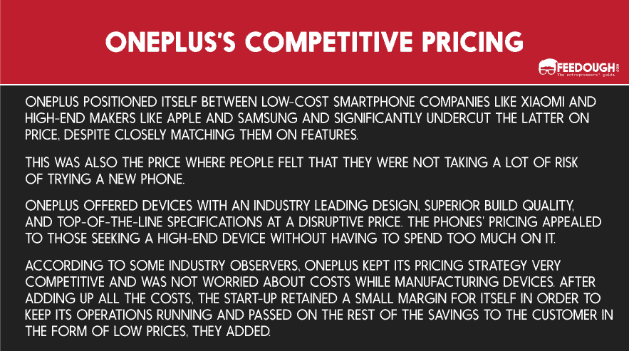 OnePlus Competitive Pricing