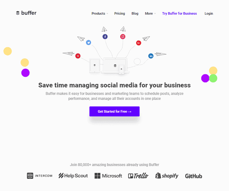 buffer landing page