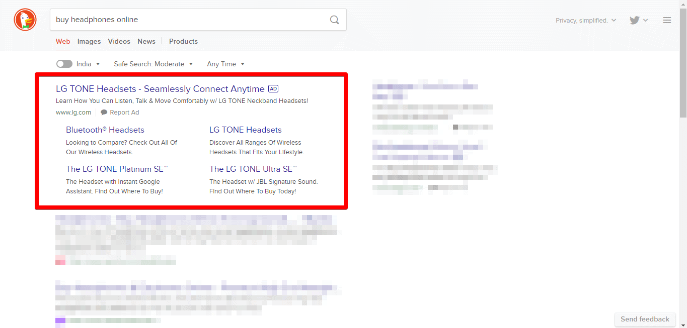 buy headphones online at DuckDuckGo
