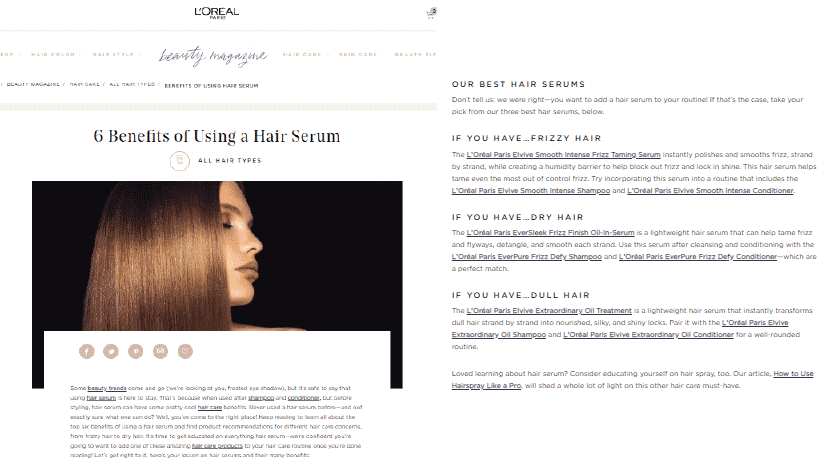 loreal content marketing