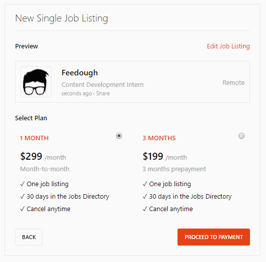 promoted job product hunt