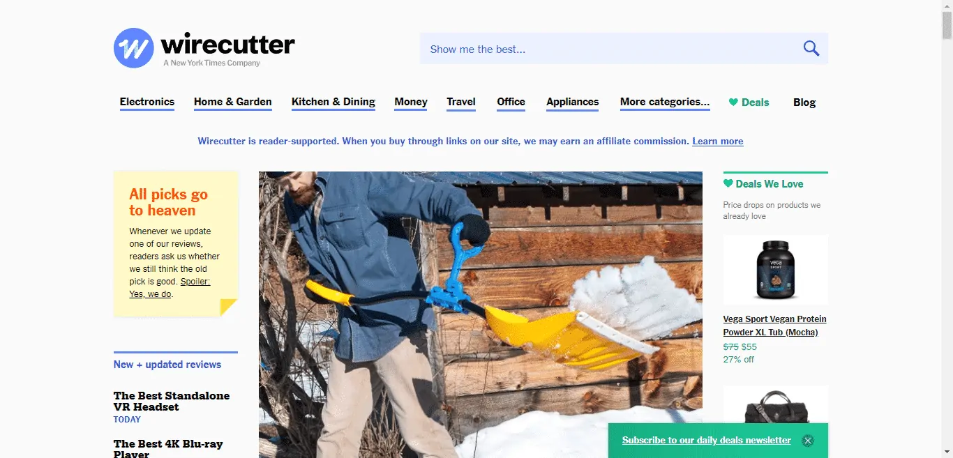affiliate marketing business model wirecutter affiliate website
