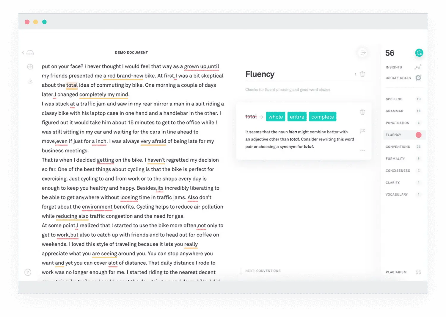 grammarly native app