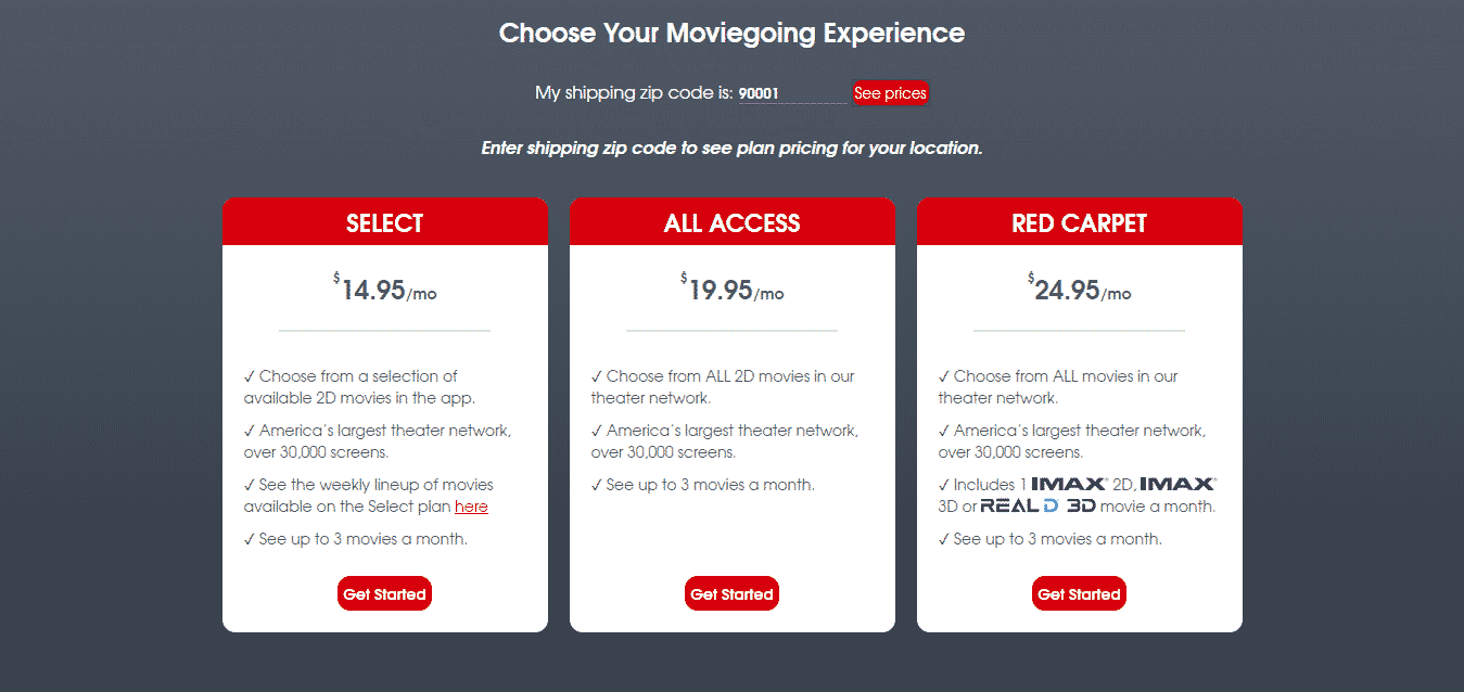 moviepass prices