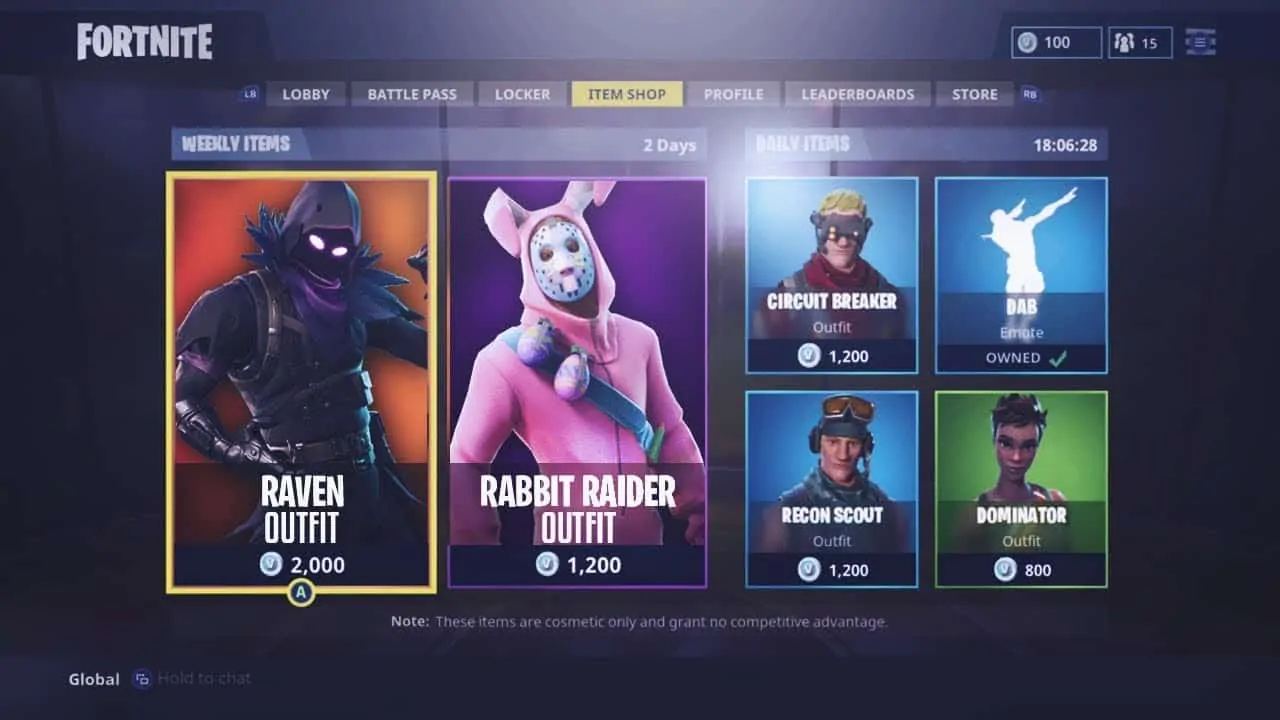 Fortnite skins