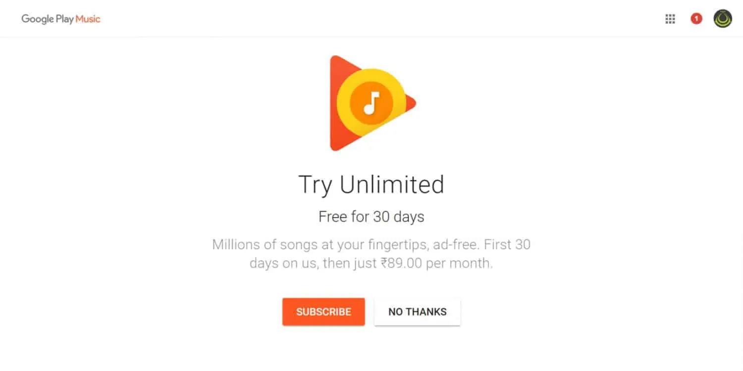 Google play music price