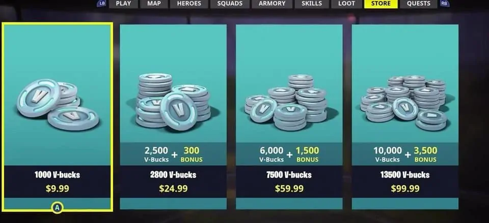 v-bucks price