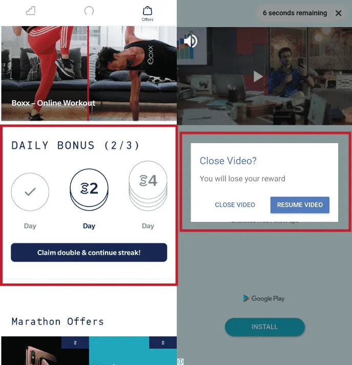 SWEATCOIN DAILY BONUS