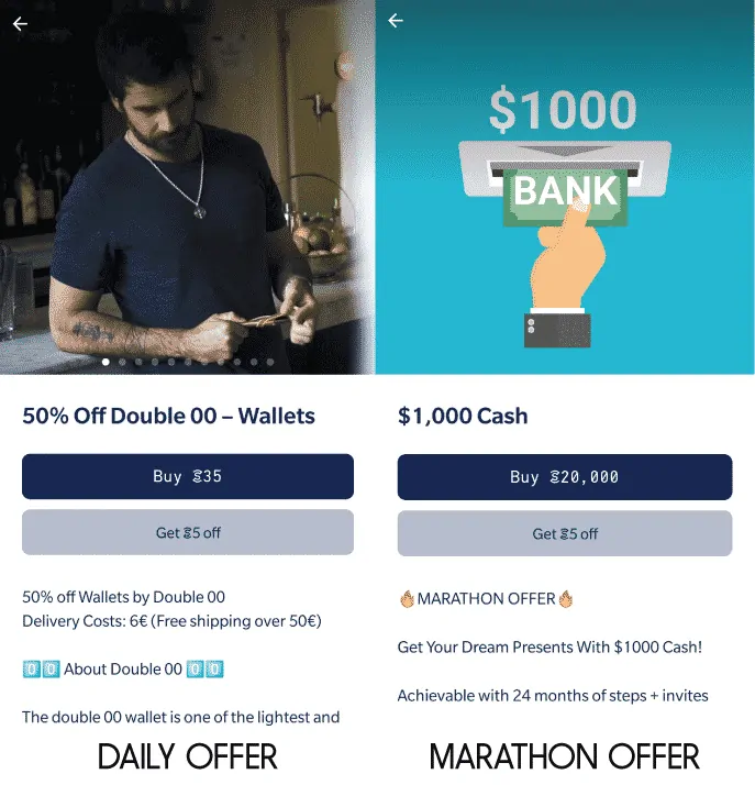 SWEATCOIN OFFERS