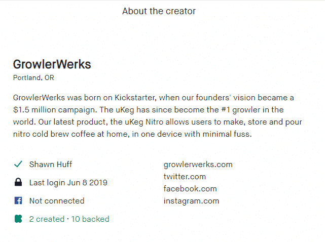 about creator kickstarter