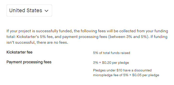 kickstarter fees