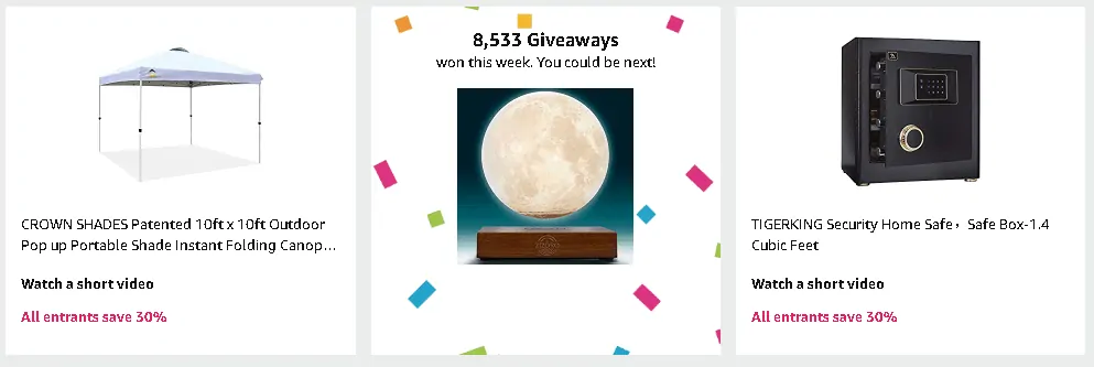 amazon giveaways