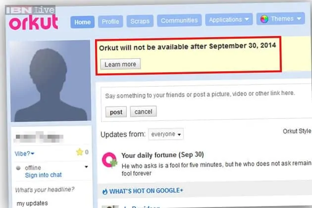 orkut failure