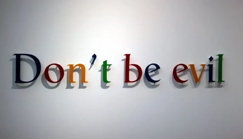 don't be evil google motto