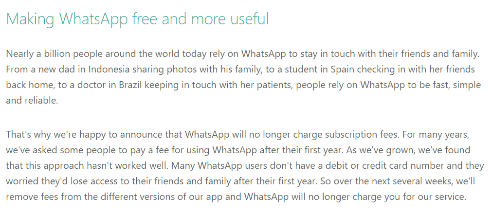 whatsapp free