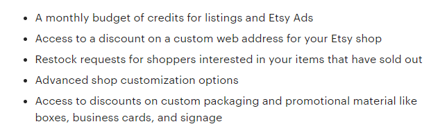 etsy subscriptions