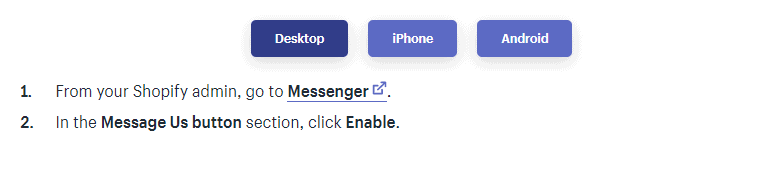 Add Messenger’s Live Chat To Your Shopify Store