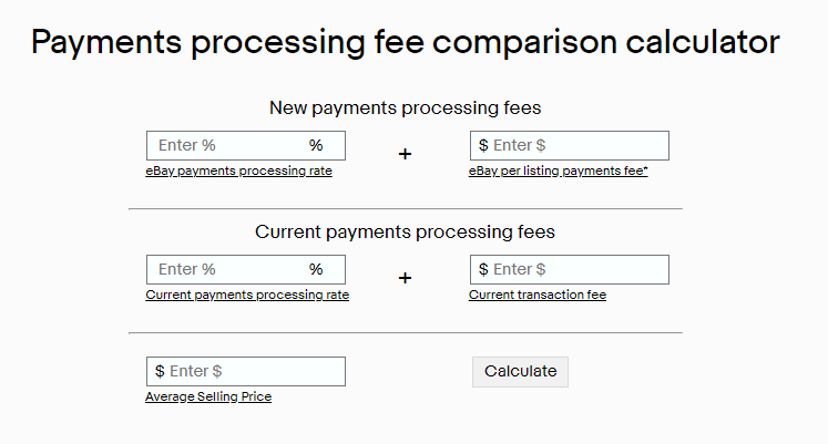 ebay payment fee
