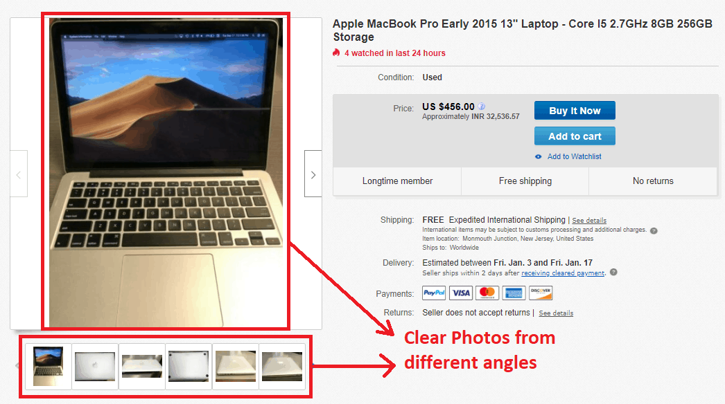 selling on ebay photos