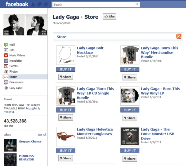 Facebook Store