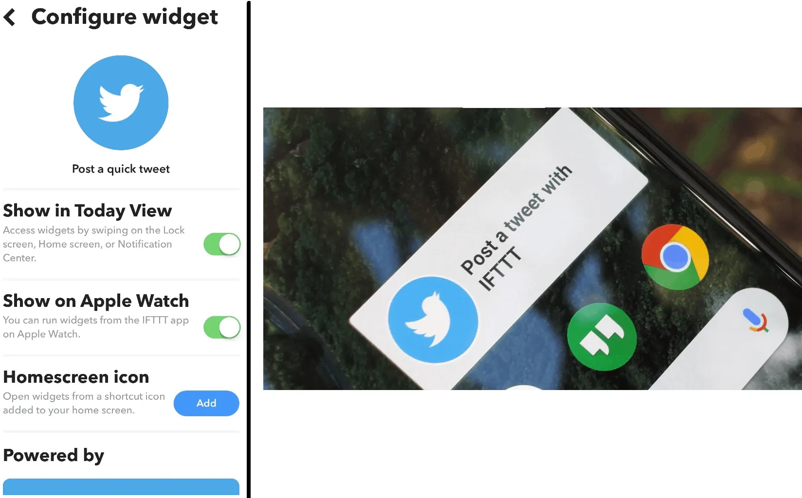 creating ifttt widget