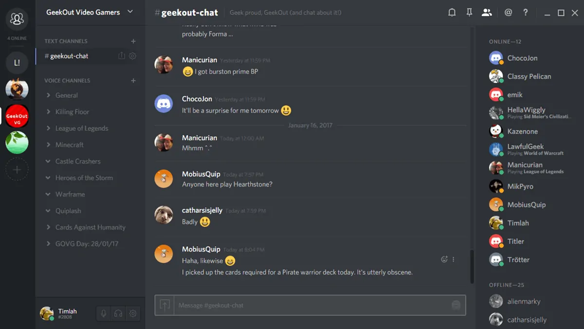 discord interface