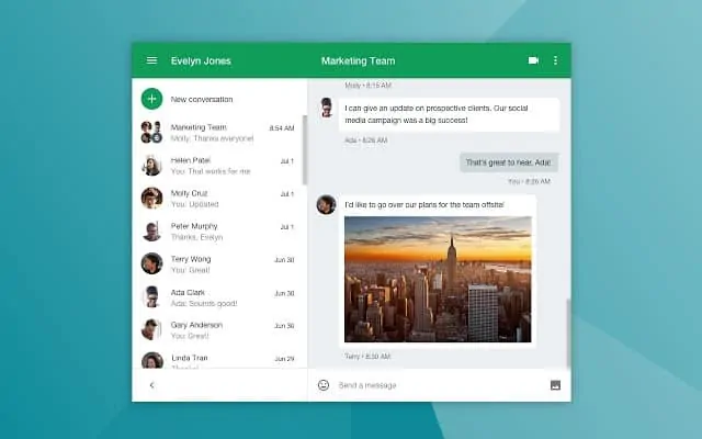 hangouts user interface