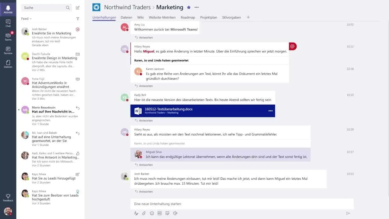 microsoft teams interface