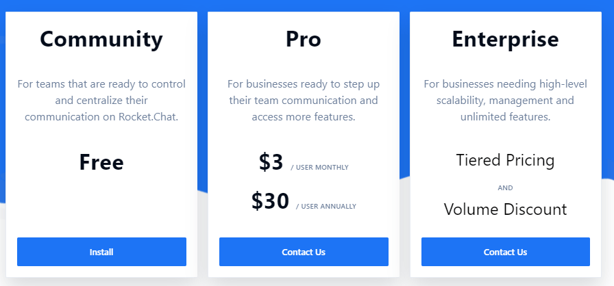 rocketchat pricing