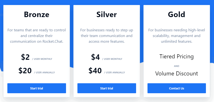 rocketchat cloud pricing