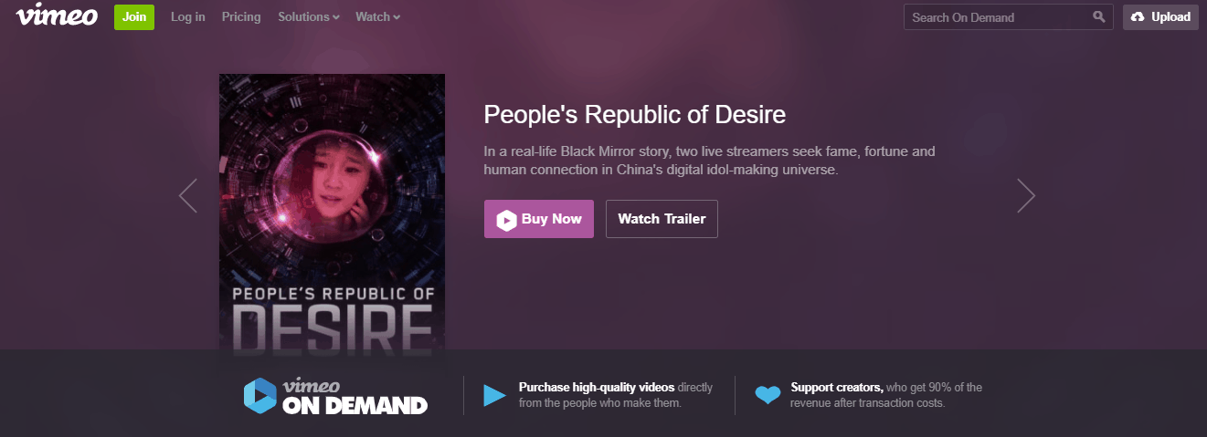 vimeo video on demand