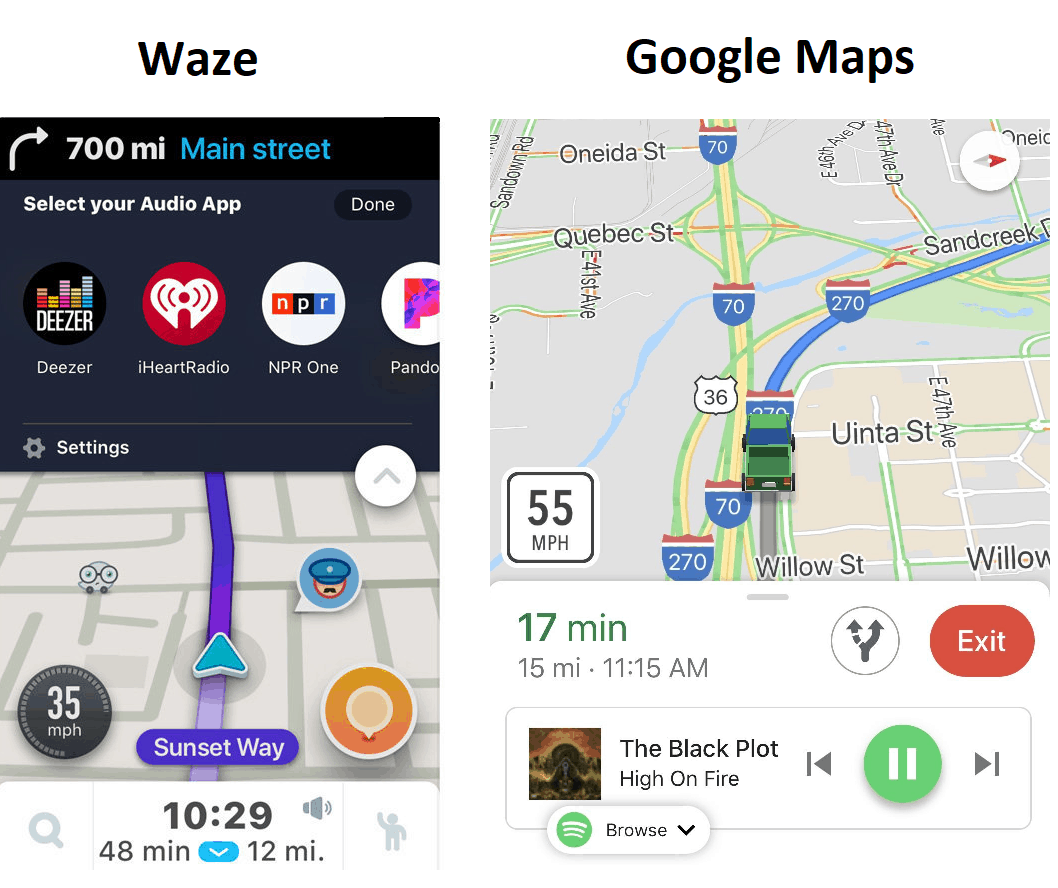 My Morning Commute Google Maps And Waze Show Different Routes